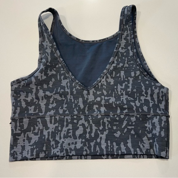 Lululemon Power Pivot Gray Camo Tank Top Size 10 - Picture 3 of 8